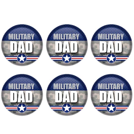 Beistle 2" Camouflage Military Dad Buttons, 6ct.
